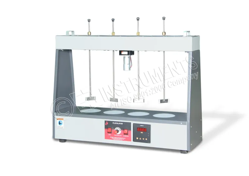 FLOCULATOR - JAR TEST APPARATUS -S.S. BODY WITH DIGITAL RPM INDICATOR-1 LITER X 6 STIRRER.