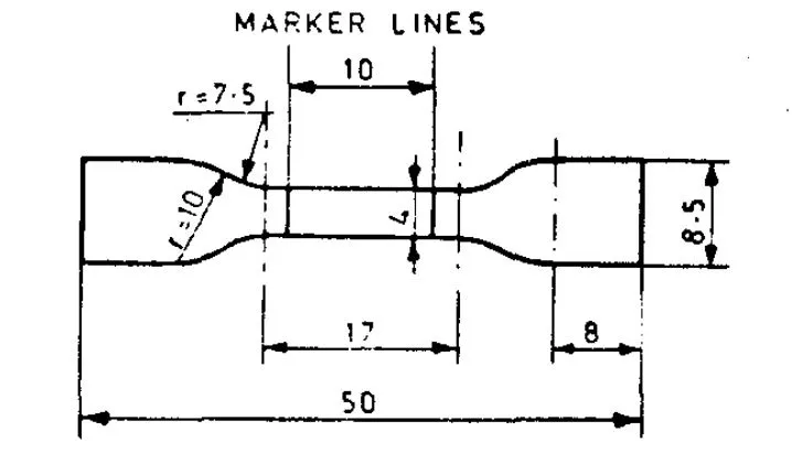 IS 10810 (PART 7)-50 MM LENGTH-SPECIMEN CUTTING DIE