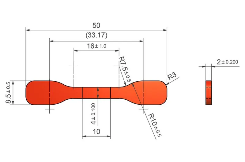 ISO 37-TYPE 3-SPECIMEN CUTTING DIE