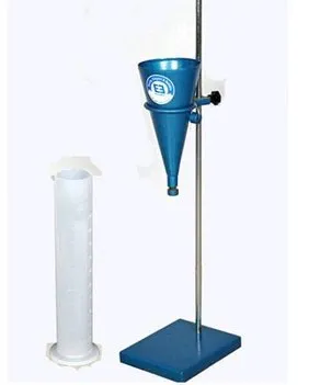 MARSH CONE FUNNEL - WITH STAND AND MEASURING CYLINDER - FOR GROUT TEST - IS 14343