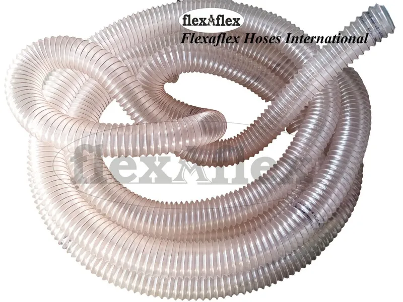 PU FLEXIBLE HOSE PIPE - 200 MM DIA X 0.4 MM WALL THICKNESS X 1 METER LENGTH - FOR FUME HOOD